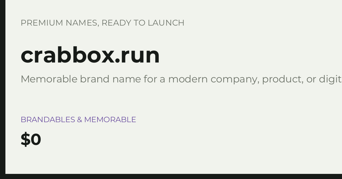 Brand preview for crabbox.run