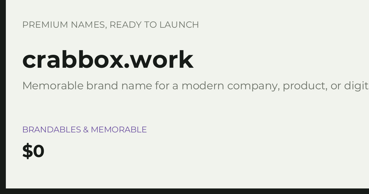 Brand preview for crabbox.work