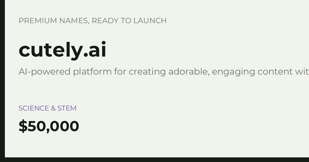 Brand preview for cutely.ai