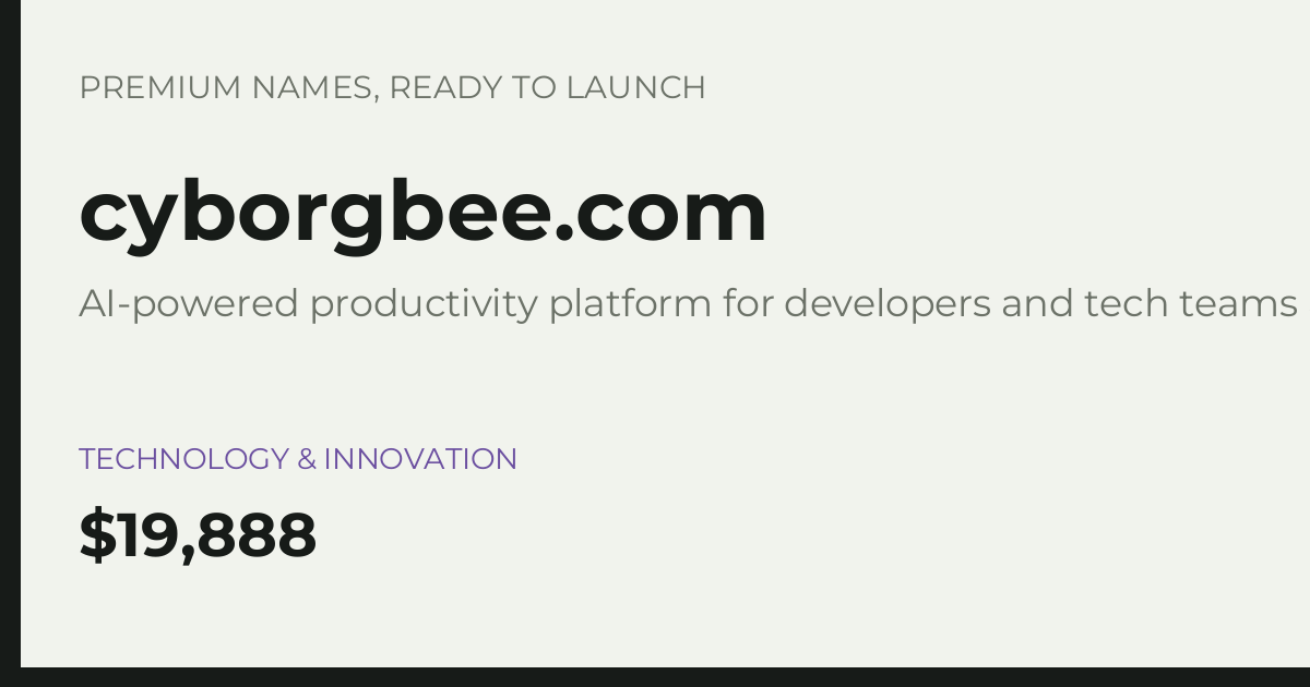 Brand preview for cyborgbee.com