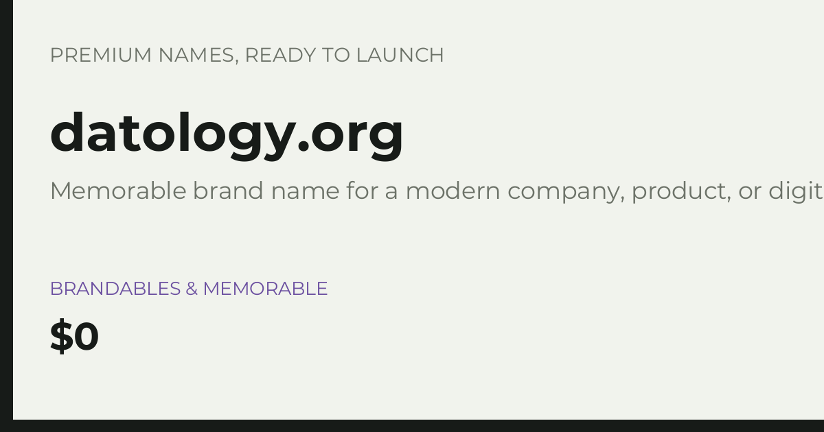 Brand preview for datology.org