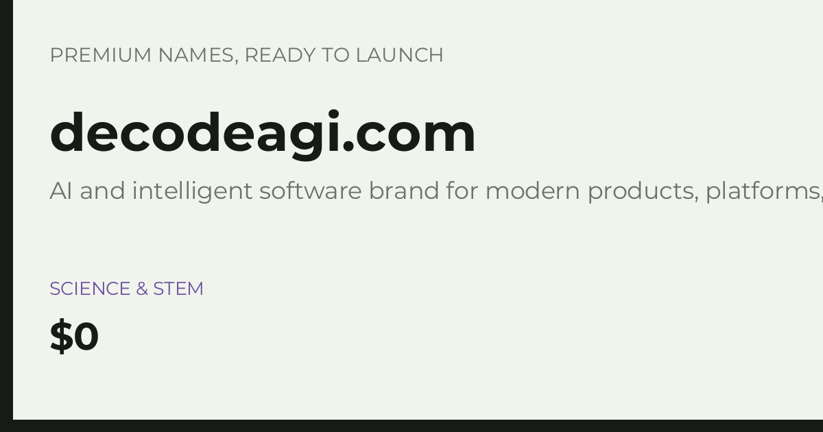 Brand preview for decodeagi.com