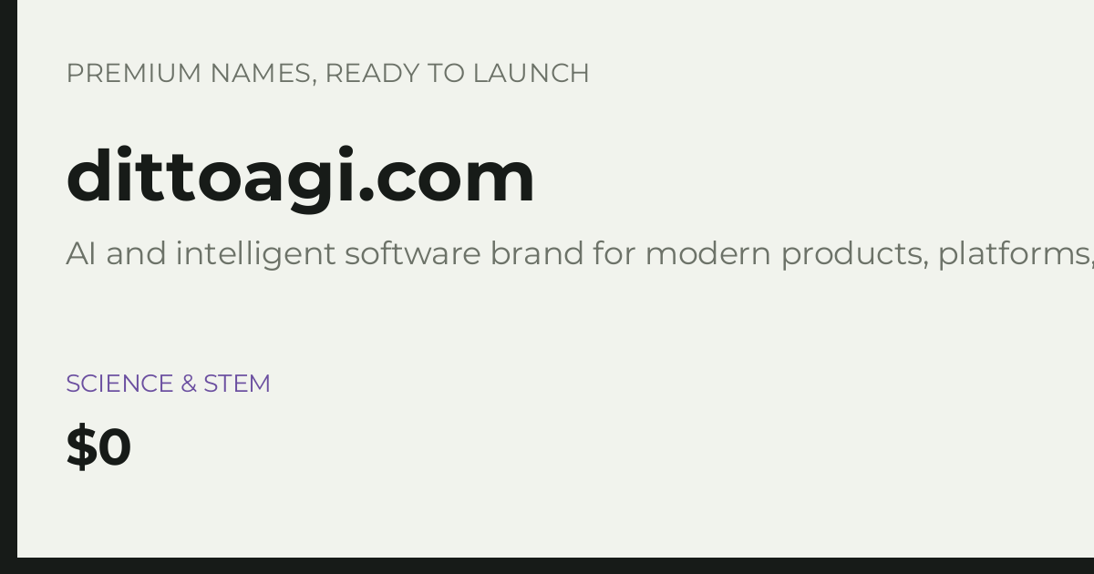 Brand preview for dittoagi.com