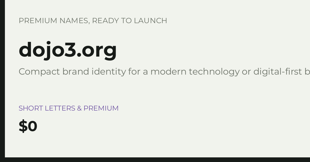 Brand preview for dojo3.org