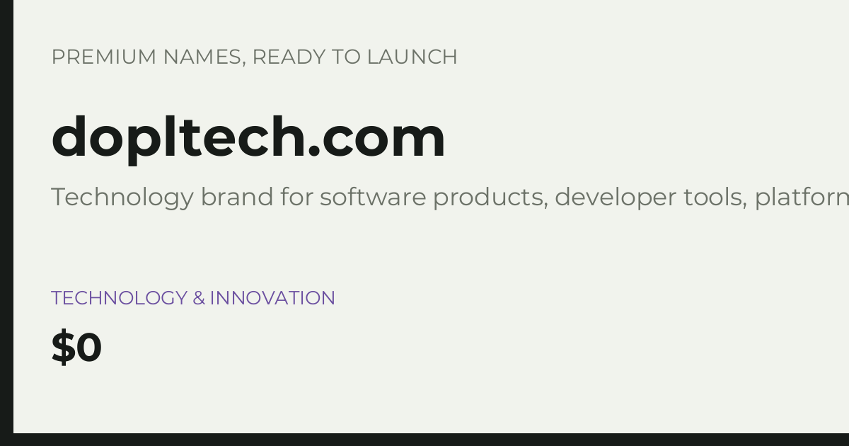Brand preview for dopltech.com