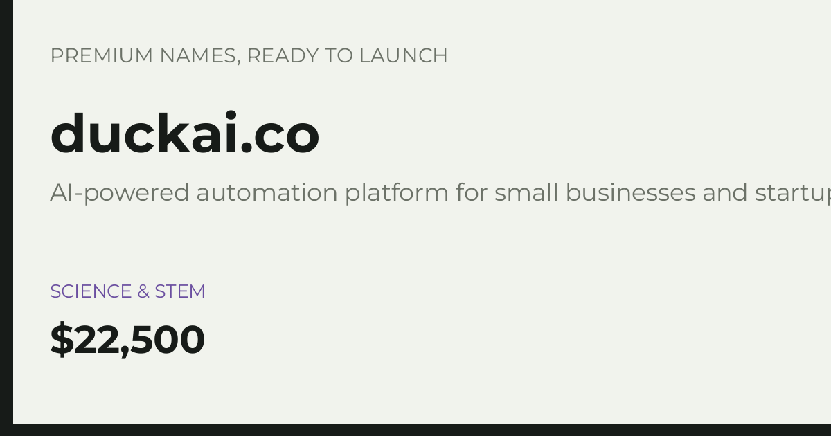 Brand preview for duckai.co
