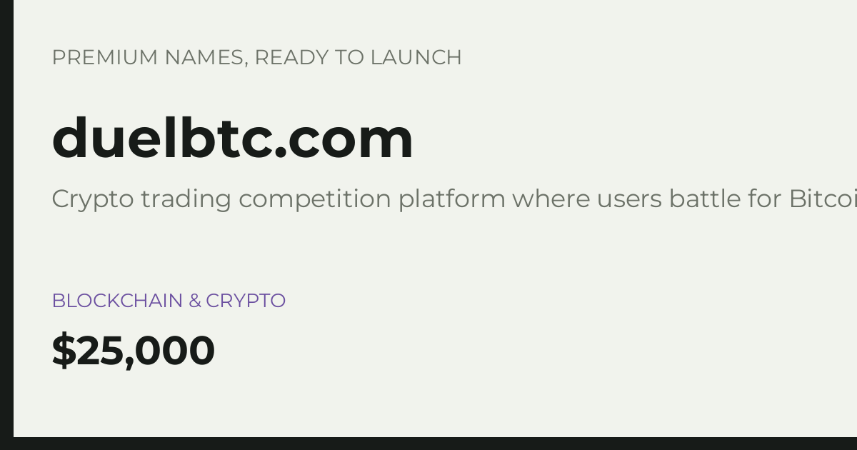 Brand preview for duelbtc.com