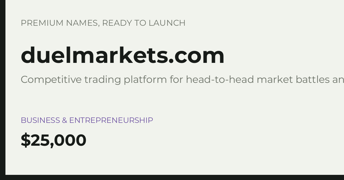 Brand preview for duelmarkets.com