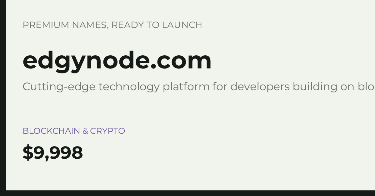 Brand preview for edgynode.com