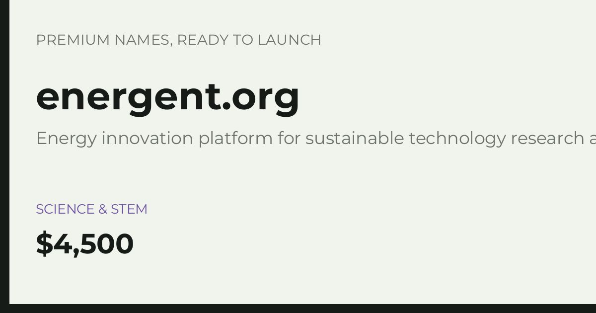 Brand preview for energent.org