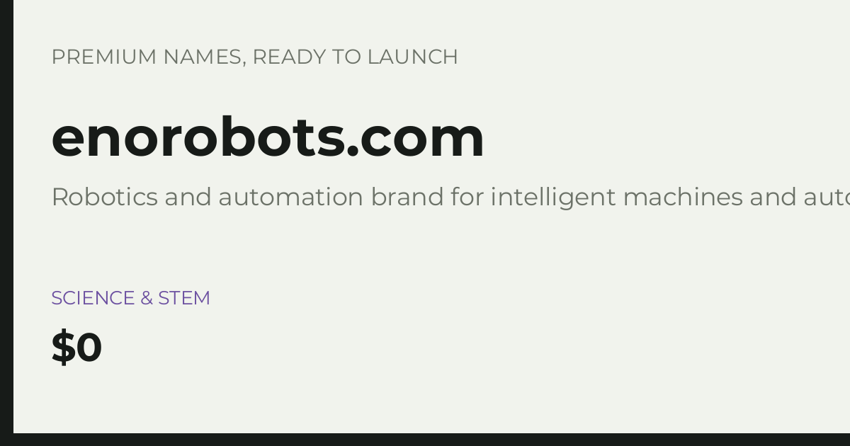 Brand preview for enorobots.com
