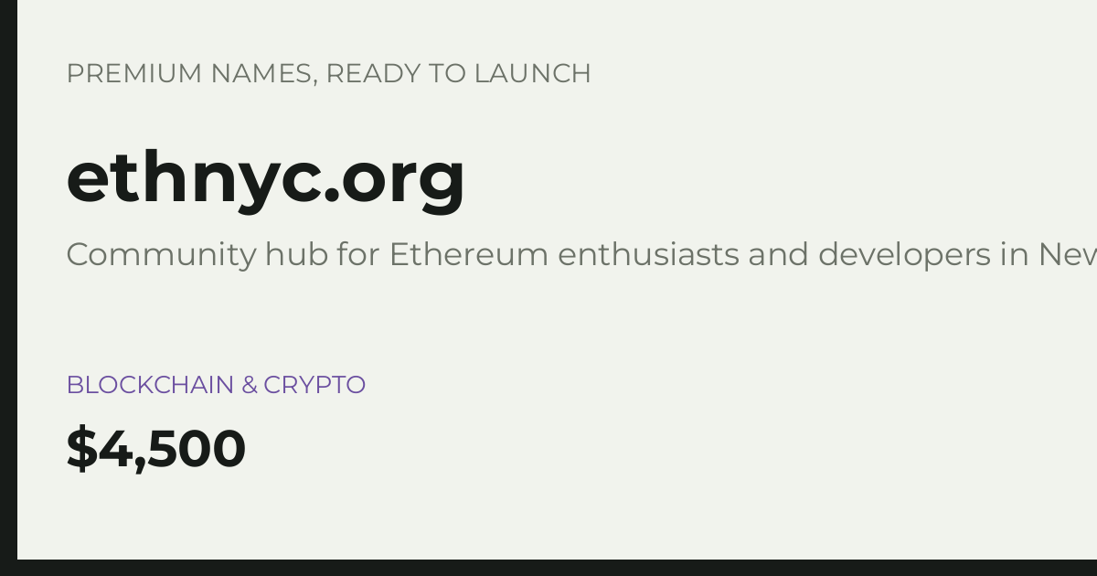 Brand preview for ethnyc.org