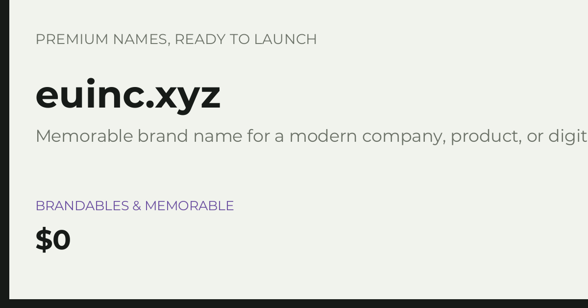 Brand preview for euinc.xyz