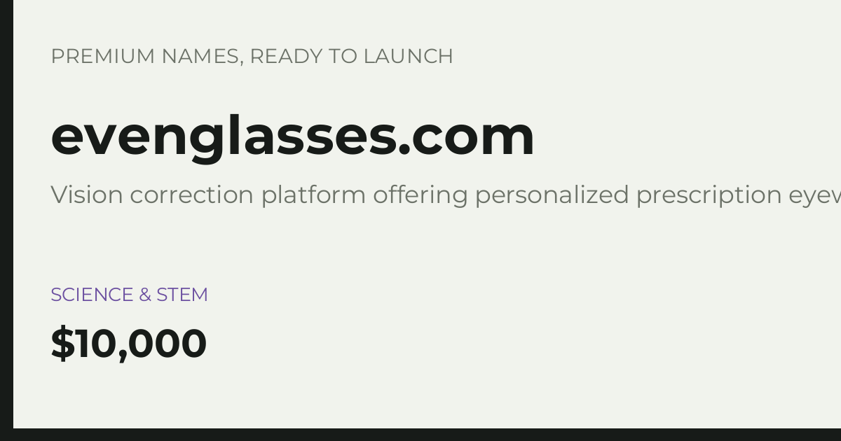 Brand preview for evenglasses.com