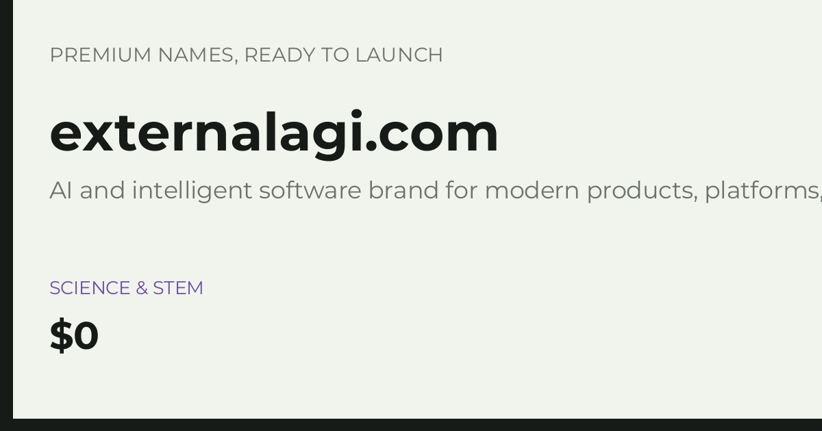 Brand preview for externalagi.com
