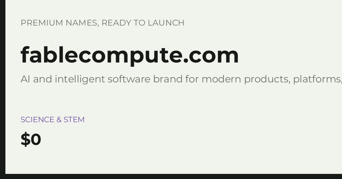 Brand preview for fablecompute.com