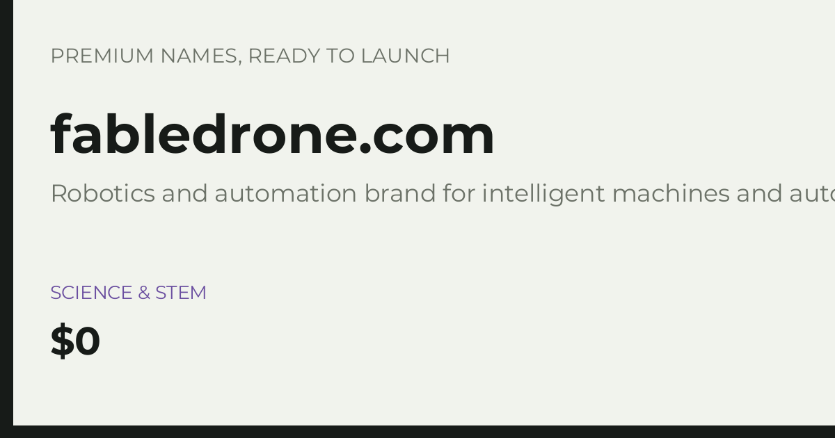 Brand preview for fabledrone.com