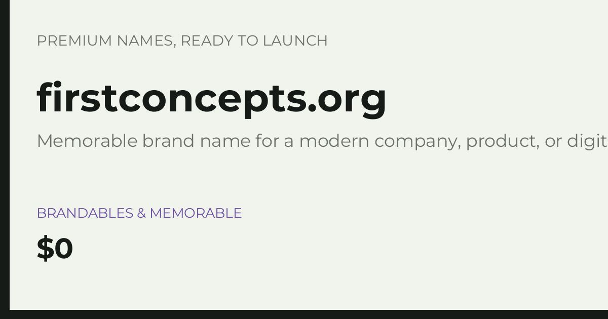 Brand preview for firstconcepts.org