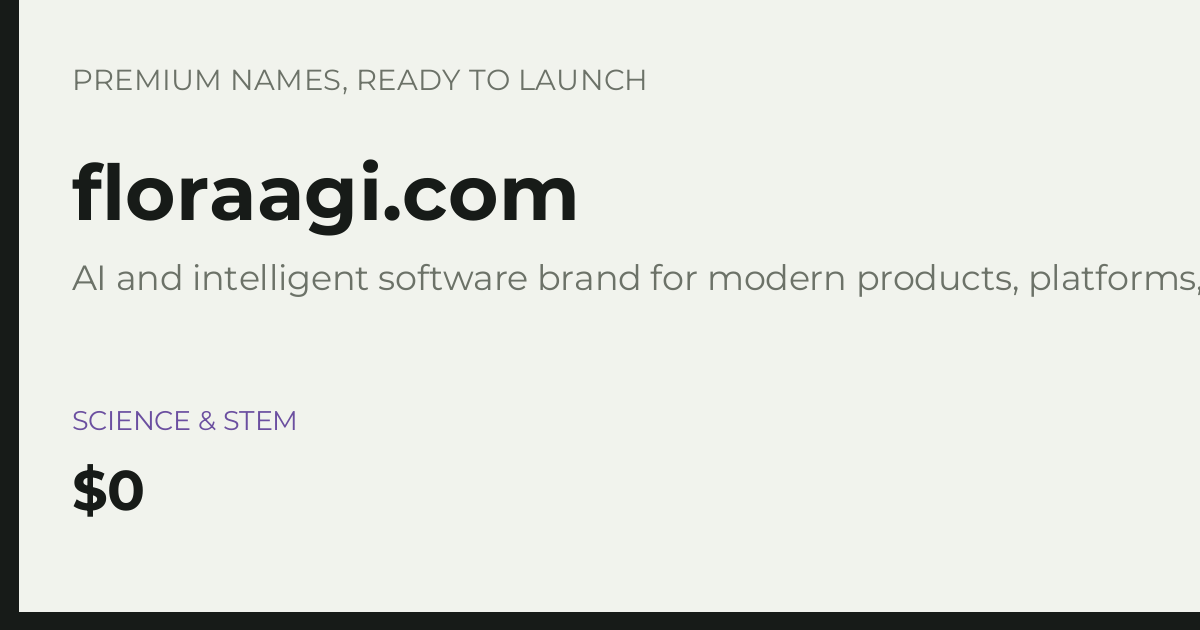 Brand preview for floraagi.com
