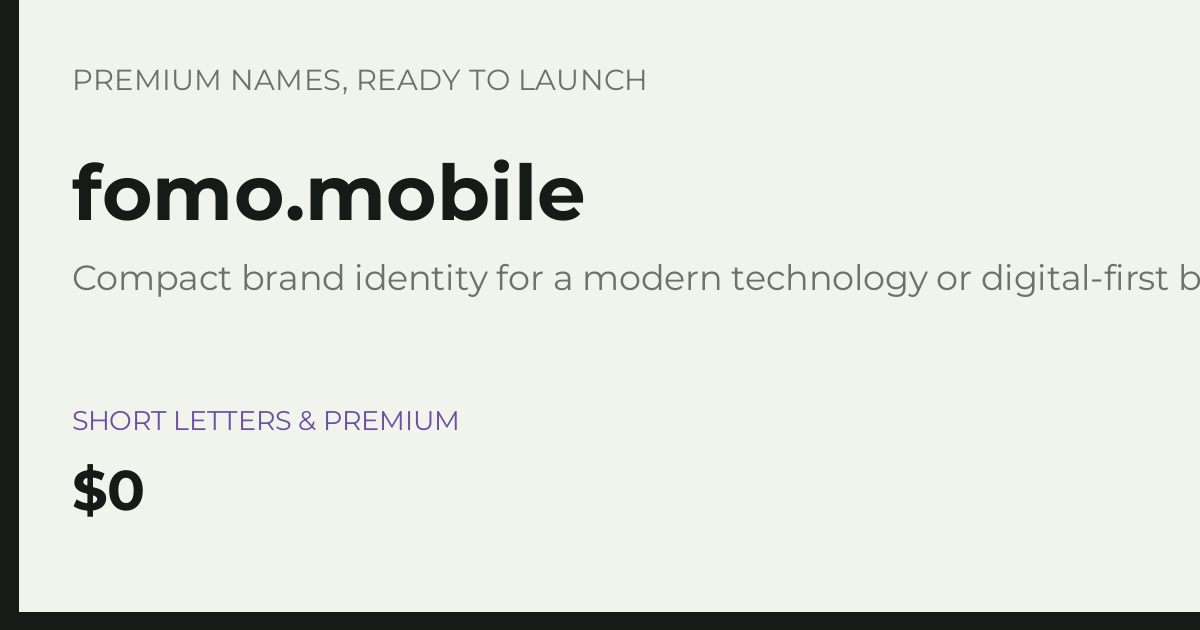 Brand preview for fomo.mobile