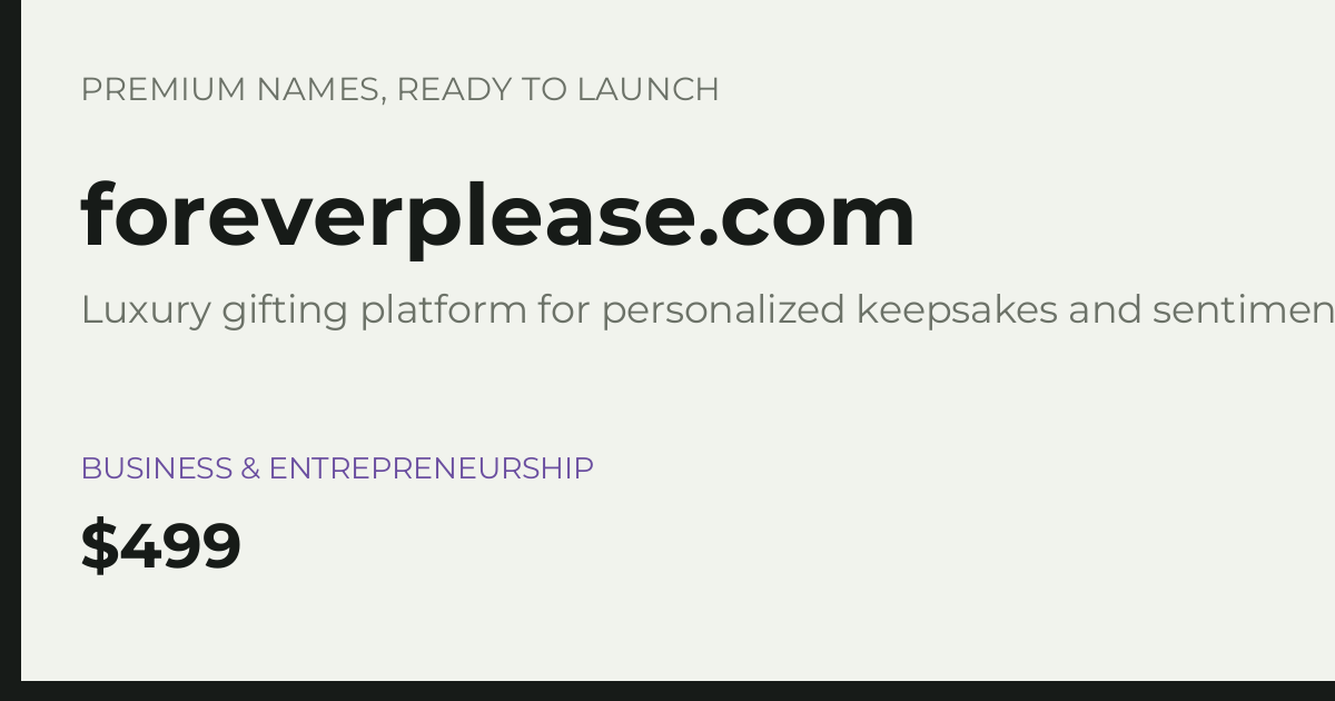 Brand preview for foreverplease.com