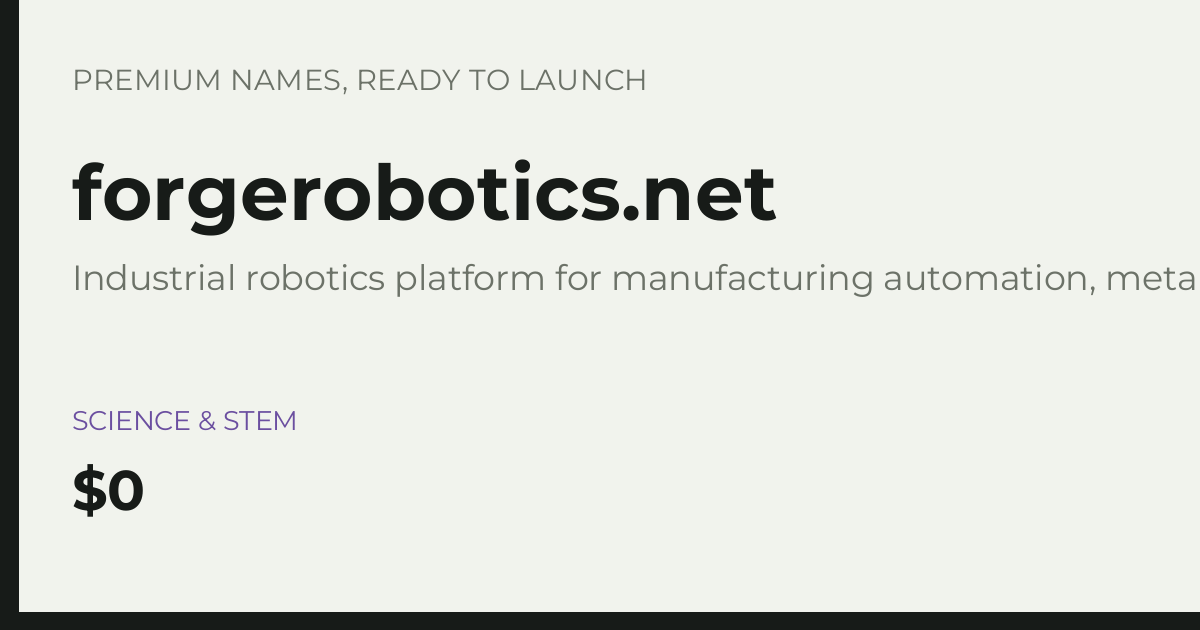 Brand preview for forgerobotics.net