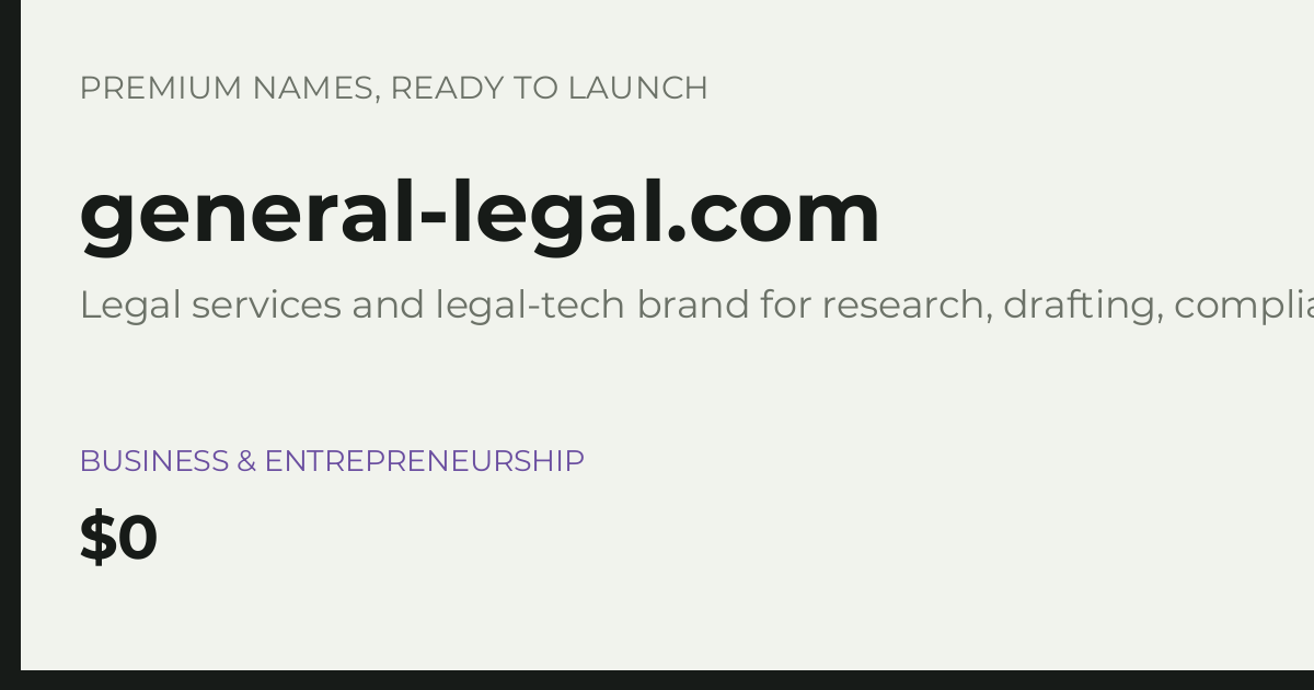 Brand preview for general-legal.com
