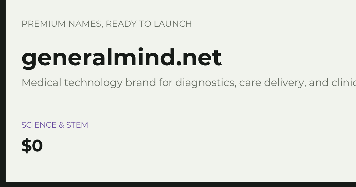 Brand preview for generalmind.net