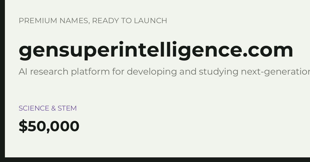 Brand preview for gensuperintelligence.com