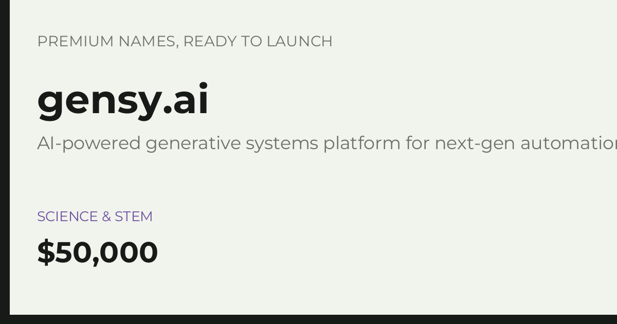 Brand preview for gensy.ai