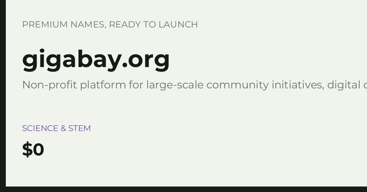 Brand preview for gigabay.org