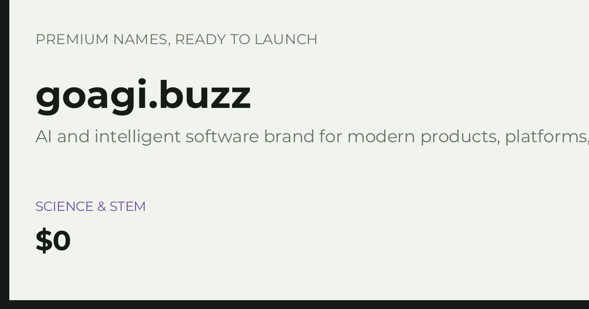 Brand preview for goagi.buzz