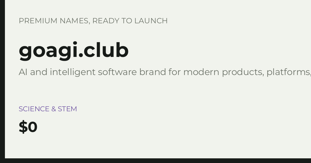 Brand preview for goagi.club