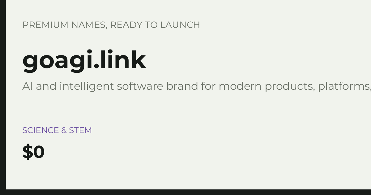 Brand preview for goagi.link