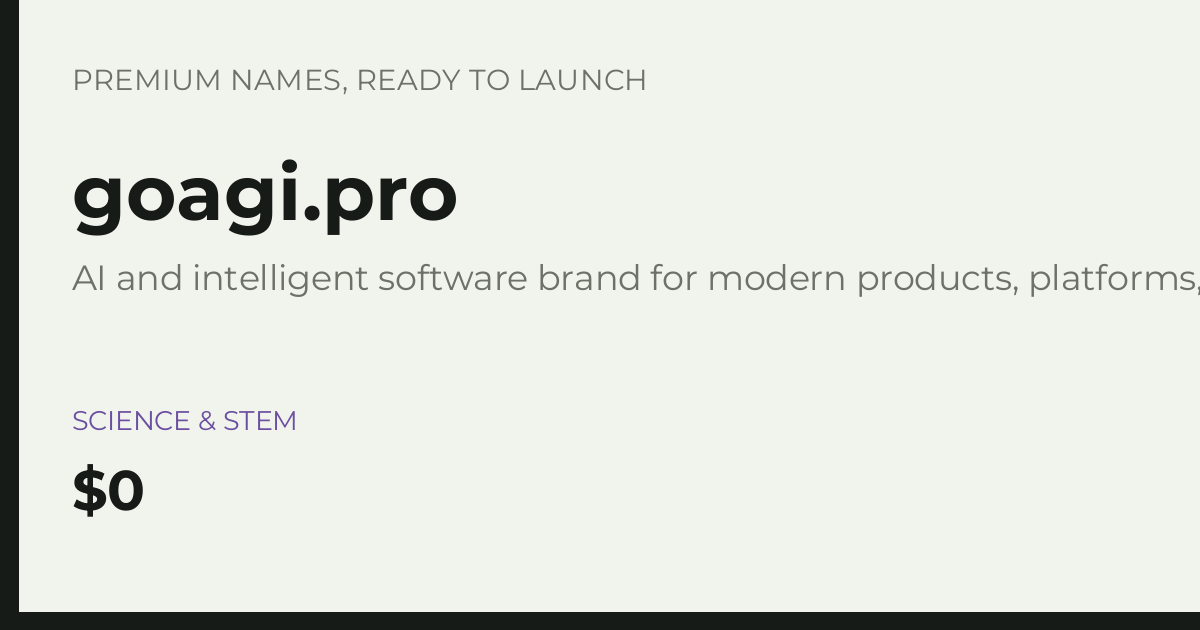Brand preview for goagi.pro