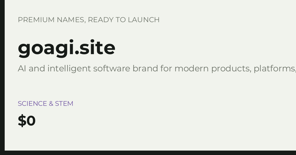 Brand preview for goagi.site