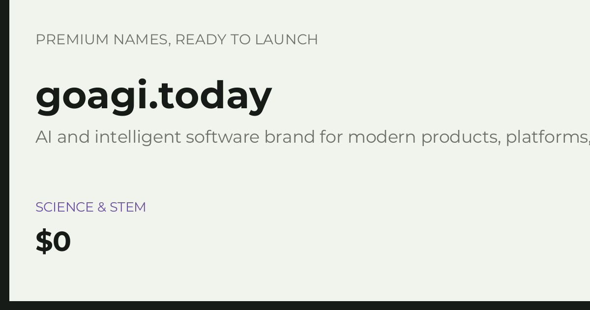 Brand preview for goagi.today