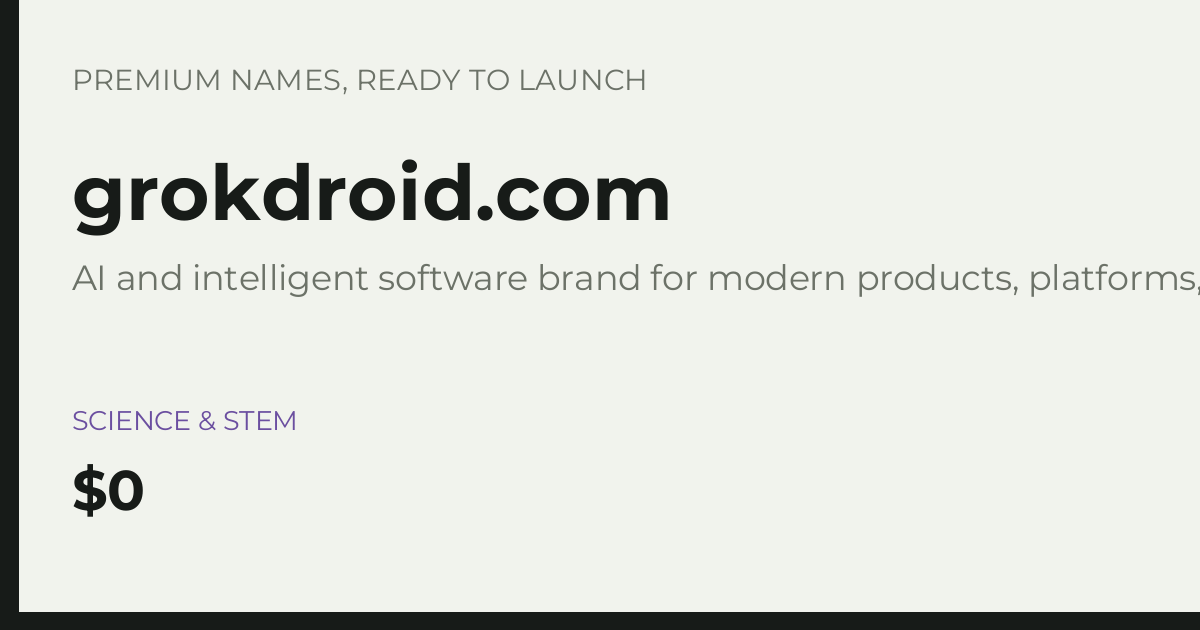 Brand preview for grokdroid.com