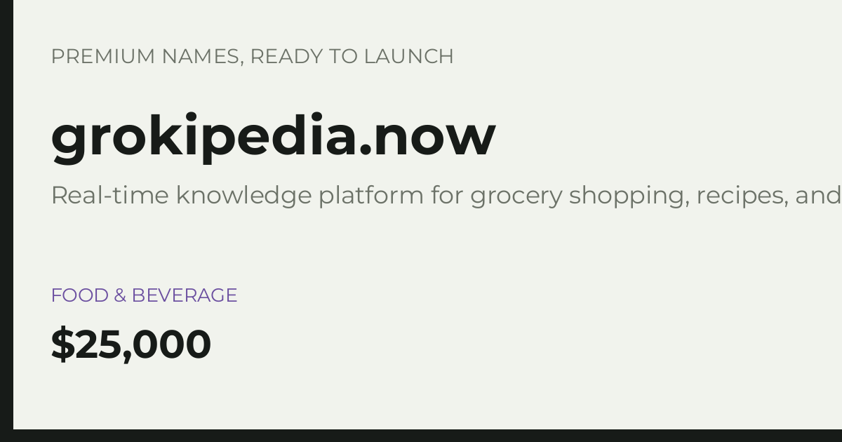 Brand preview for grokipedia.now