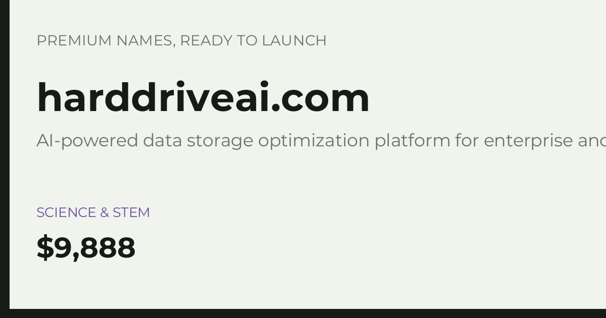 Brand preview for harddriveai.com