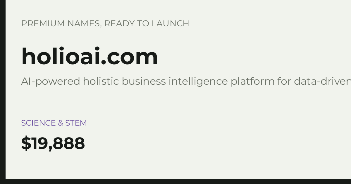 Brand preview for holioai.com