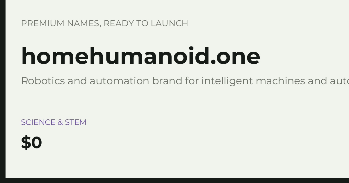 Brand preview for homehumanoid.one