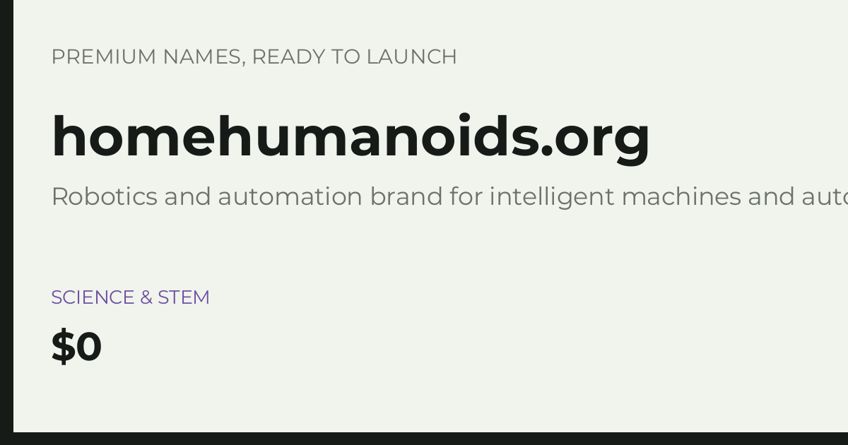 Brand preview for homehumanoids.org