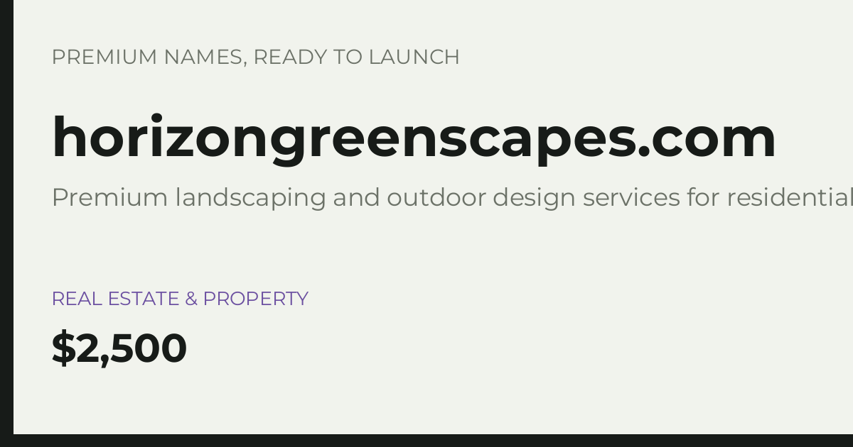 Brand preview for horizongreenscapes.com