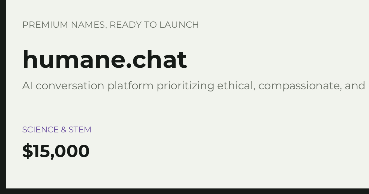 Brand preview for humane.chat