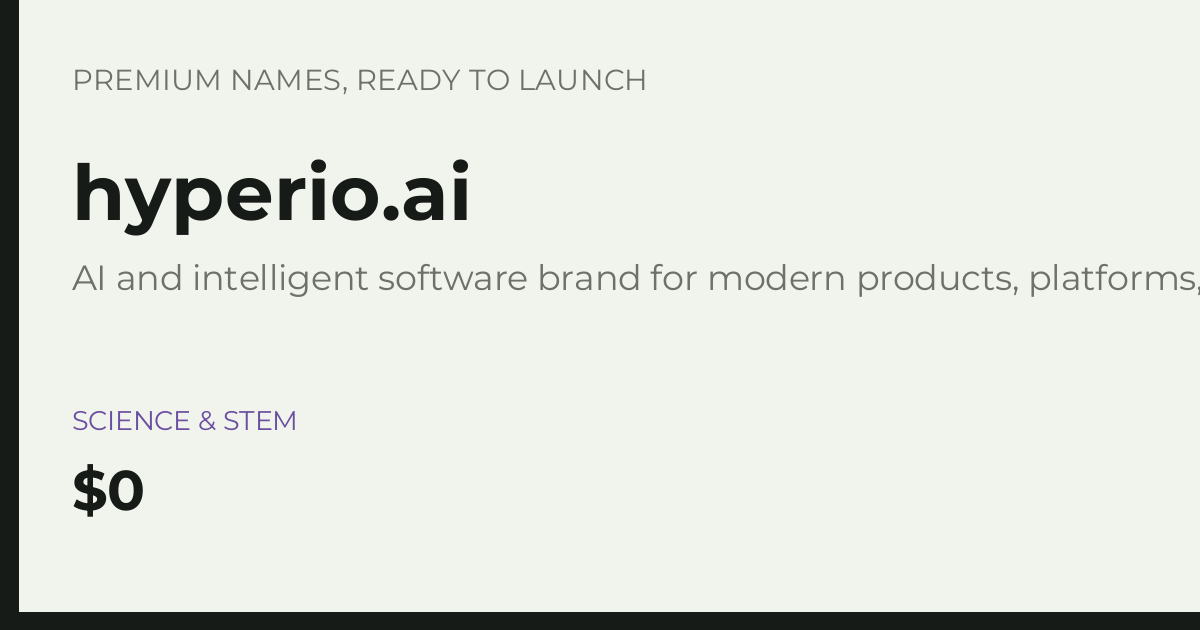 Brand preview for hyperio.ai