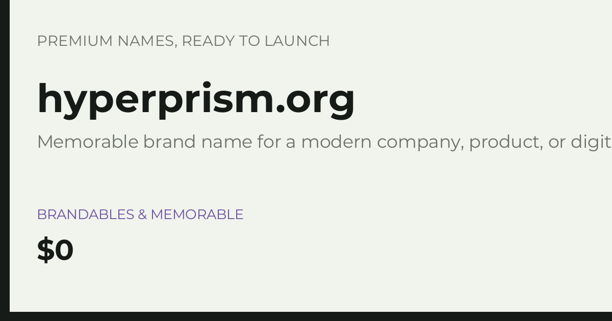 Brand preview for hyperprism.org