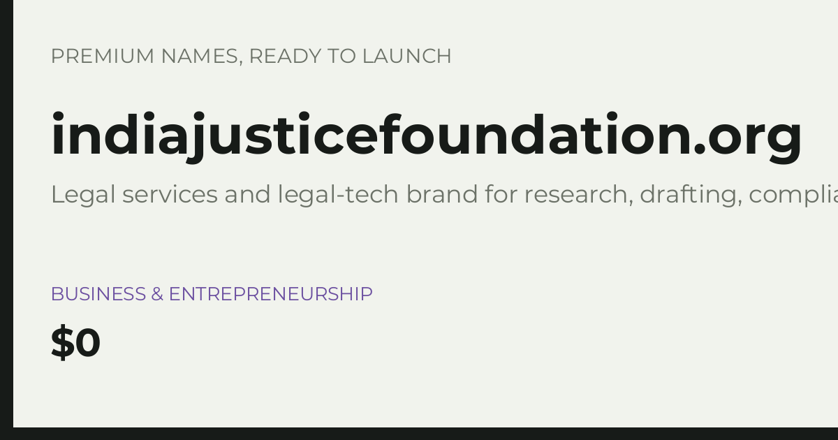 Brand preview for indiajusticefoundation.org