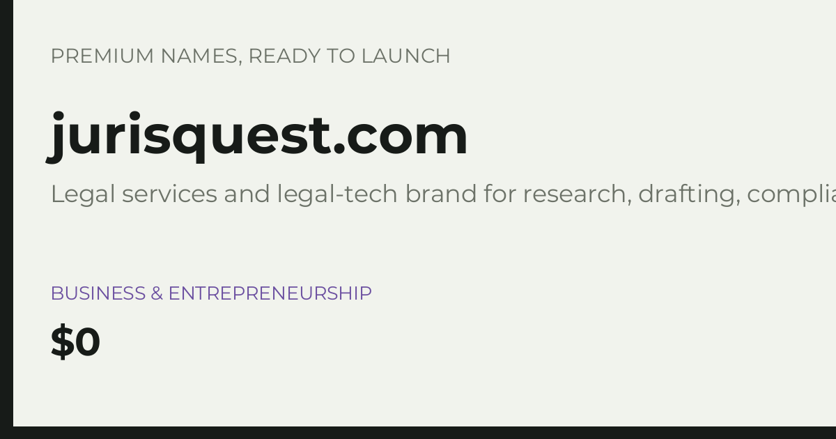 Brand preview for jurisquest.com