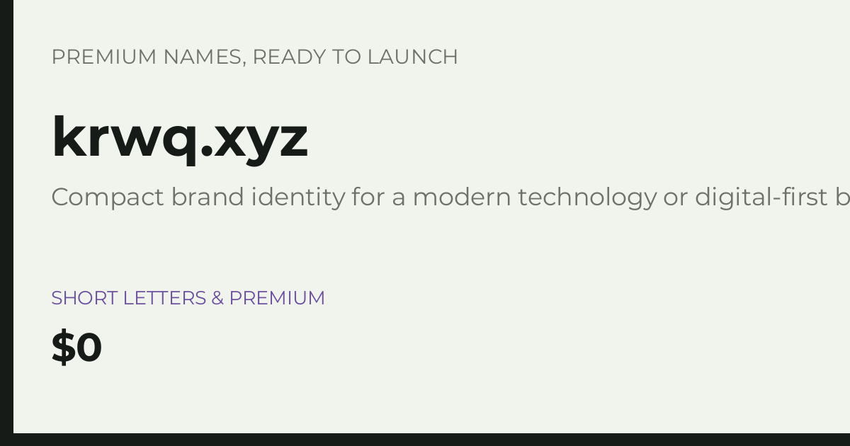 Brand preview for krwq.xyz